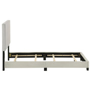 Dorian Fabric Upholstered Twin Panel Bed Cream - 300852T