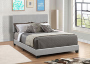 Dorian Faux Leather Upholstered Queen Panel Bed Grey - 300763Q