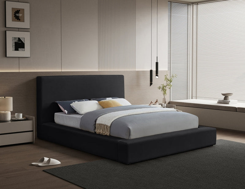 Dorian Velvet Upholstered Full Bed in Black - DorianBlack-F