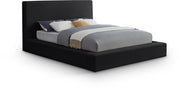 Dorian Velvet Upholstered Full Bed in Black - DorianBlack-F