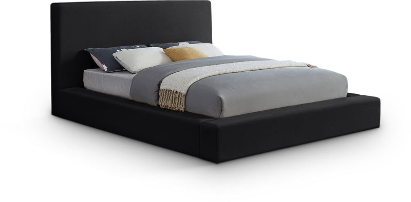 Dorian Velvet Upholstered Full Bed in Black - DorianBlack-F