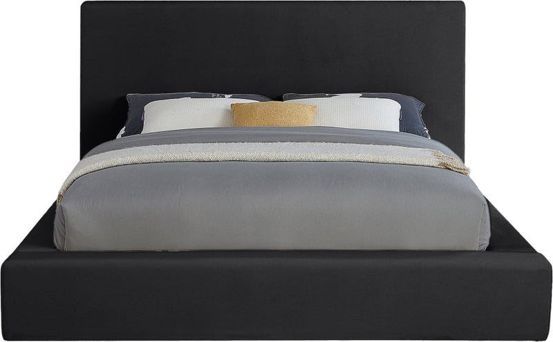 Dorian Velvet Upholstered Full Bed in Black - DorianBlack-F