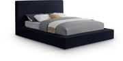 Dorian Velvet Upholstered Full Bed in Blue - DorianNavy-F