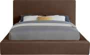 Dorian Velvet Upholstered Full Bed in Brown - DorianBrown-F