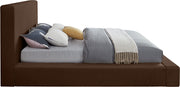 Dorian Velvet Upholstered Full Bed in Brown - DorianBrown-F