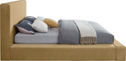 Dorian Velvet Upholstered Full Bed in Camel - DorianCamel-F