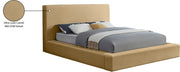 Dorian Velvet Upholstered Full Bed in Camel - DorianCamel-F