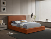 Dorian Velvet Upholstered Full Bed in Cognac - DorianCognac-F