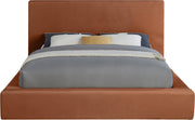 Dorian Velvet Upholstered Full Bed in Cognac - DorianCognac-F