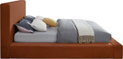 Dorian Velvet Upholstered Full Bed in Cognac - DorianCognac-F