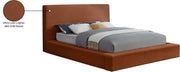 Dorian Velvet Upholstered Full Bed in Cognac - DorianCognac-F