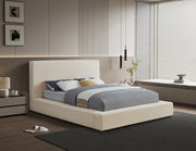 Dorian Velvet Upholstered Full Bed in Cream - DorianCream-F