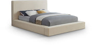Dorian Velvet Upholstered Full Bed in Cream - DorianCream-F