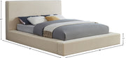 Dorian Velvet Upholstered Full Bed in Cream - DorianCream-F