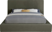 Dorian Velvet Upholstered Full Bed in Green - DorianGreen-F