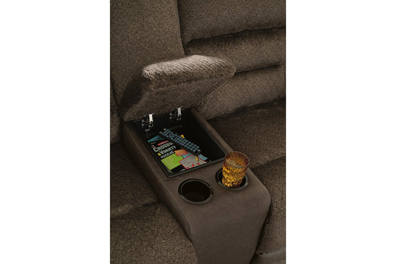 Dorman Chocolate Reclining Living Room Set - Gate FurnitureReclining Living Room Set