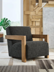 Dorney Charcoal/Brown Accent Chair - A3000799
