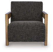 Dorney Charcoal/Brown Accent Chair - A3000799
