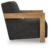 Dorney Charcoal/Brown Accent Chair - A3000799