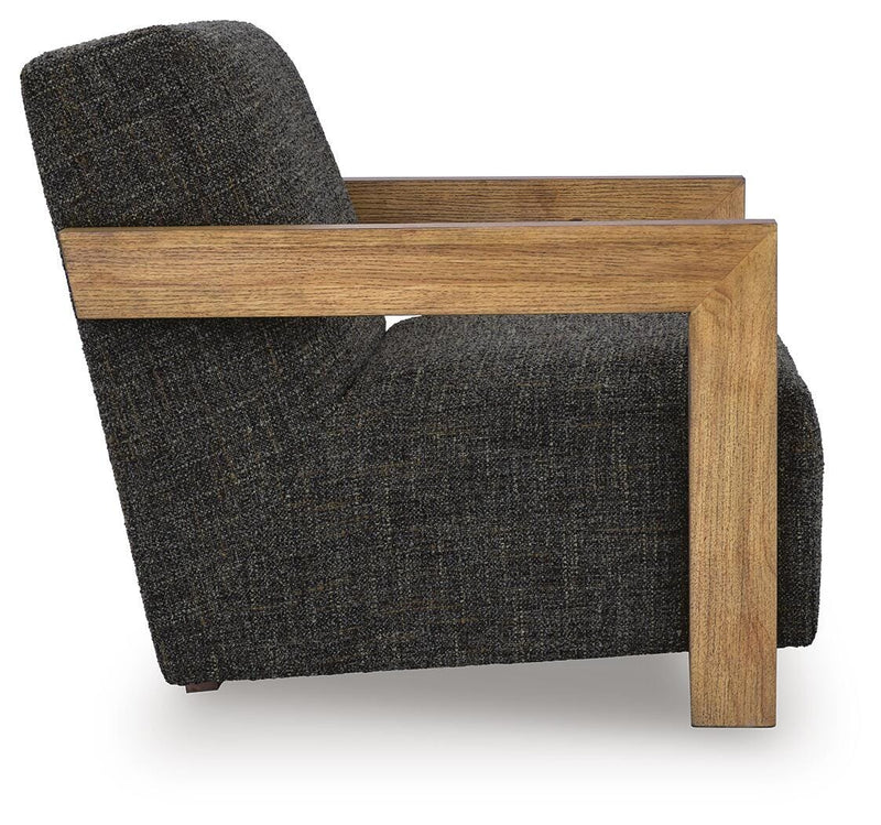 Dorney Charcoal/Brown Accent Chair - A3000799