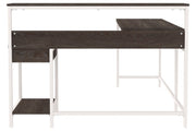 Dorrinson Two - tone Home Office L - Desk with Storage - Gate FurnitureOffice Desks