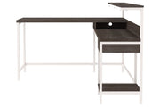 Dorrinson Two - tone Home Office L - Desk with Storage - Gate FurnitureOffice Desks
