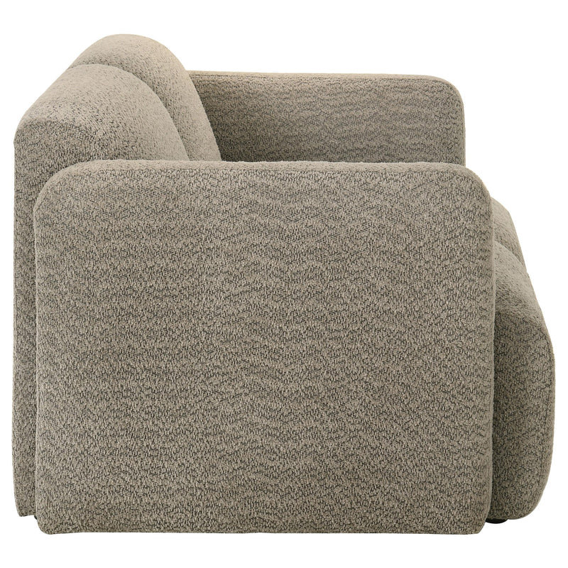 Dorset 2-piece Upholstered Round Track Arm Sofa Set Brown - 509814-S2