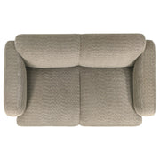 Dorset 2-piece Upholstered Round Track Arm Sofa Set Brown - 509814-S2
