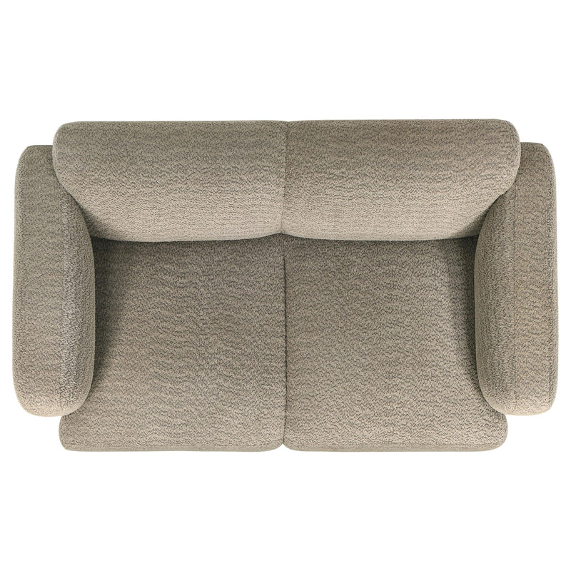 Dorset 2-piece Upholstered Round Track Arm Sofa Set Brown - 509814-S2