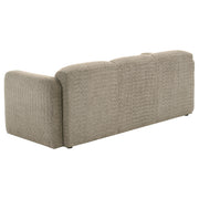 Dorset 2-piece Upholstered Round Track Arm Sofa Set Brown - 509814-S2