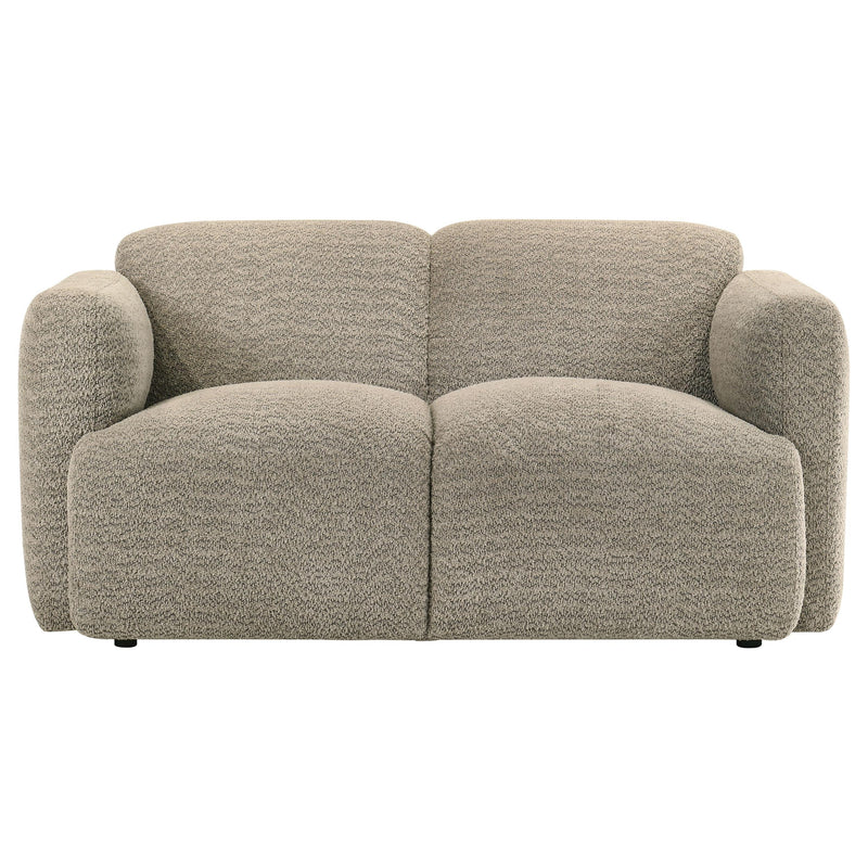 Dorset 2-piece Upholstered Round Track Arm Sofa Set Brown - 509814-S2