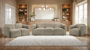 Dorset 3-piece Upholstered Round Track Arm Sofa Set Brown - 509814-S3