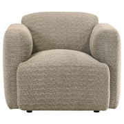 Dorset 3-piece Upholstered Round Track Arm Sofa Set Brown - 509814-S3