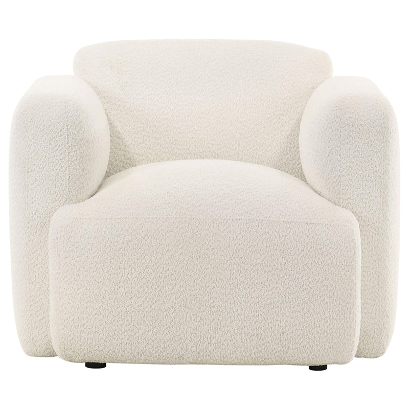 Dorset 3-piece Upholstered Round Track Arm Sofa Set White - 509811-S3