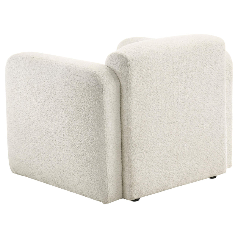 Dorset 3-piece Upholstered Round Track Arm Sofa Set White - 509811-S3