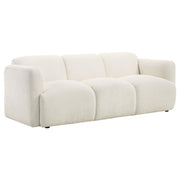 Dorset 3-piece Upholstered Round Track Arm Sofa Set White - 509811-S3