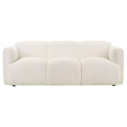 Dorset 3-piece Upholstered Round Track Arm Sofa Set White - 509811-S3
