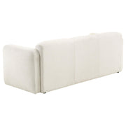 Dorset 3-piece Upholstered Round Track Arm Sofa Set White - 509811-S3