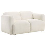 Dorset 3-piece Upholstered Round Track Arm Sofa Set White - 509811-S3