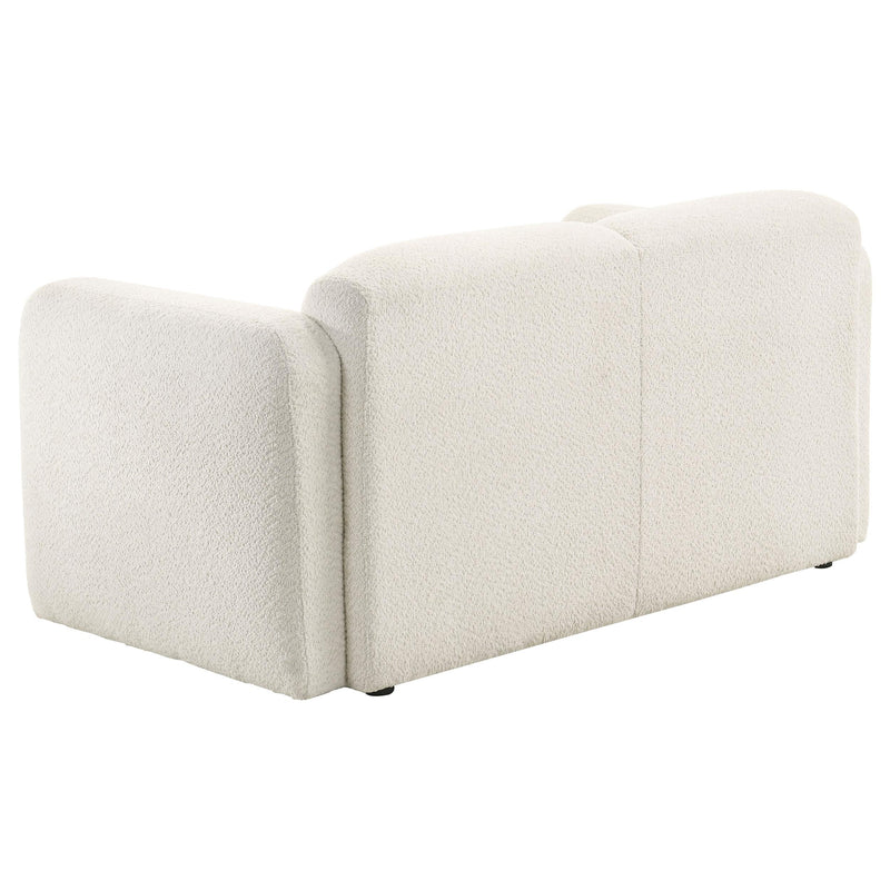 Dorset 3-piece Upholstered Round Track Arm Sofa Set White - 509811-S3