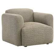 Dorset Fabric Upholstered Round Track Arm Accent Chair Brown - 509816