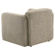 Dorset Fabric Upholstered Round Track Arm Accent Chair Brown - 509816