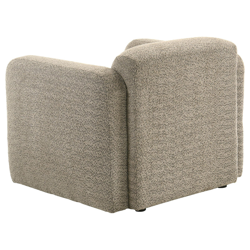 Dorset Fabric Upholstered Round Track Arm Accent Chair Brown - 509816
