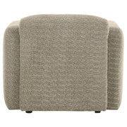 Dorset Fabric Upholstered Round Track Arm Accent Chair Brown - 509816
