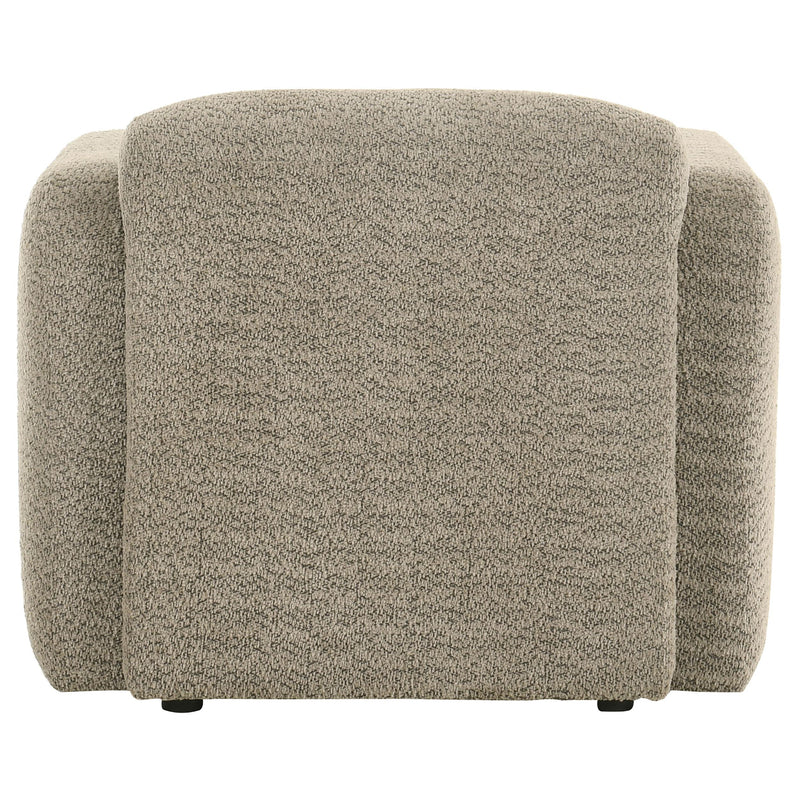 Dorset Fabric Upholstered Round Track Arm Accent Chair Brown - 509816