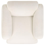 Dorset Fabric Upholstered Round Track Arm Accent Chair White - 509813