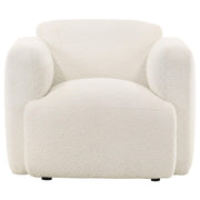 Dorset Fabric Upholstered Round Track Arm Accent Chair White - 509813