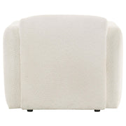 Dorset Fabric Upholstered Round Track Arm Accent Chair White - 509813