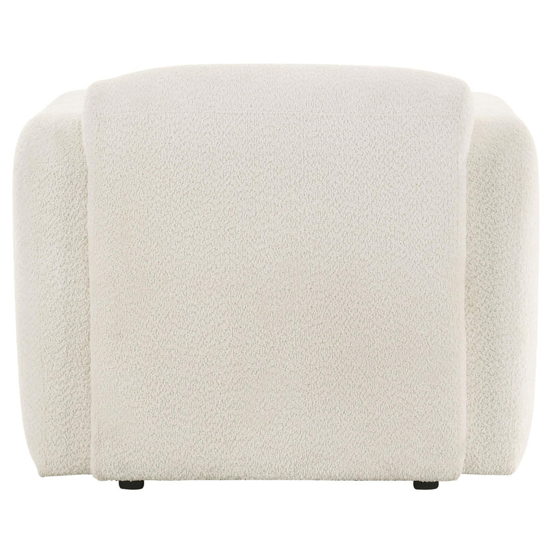 Dorset Fabric Upholstered Round Track Arm Accent Chair White - 509813