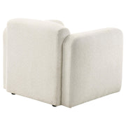 Dorset Fabric Upholstered Round Track Arm Accent Chair White - 509813